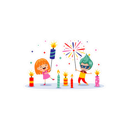 Christmas Kiss-Cut Vinyl Decals – Super kiddo lighting fireworks - [[{"value":"Wonderwear Kid"}]]