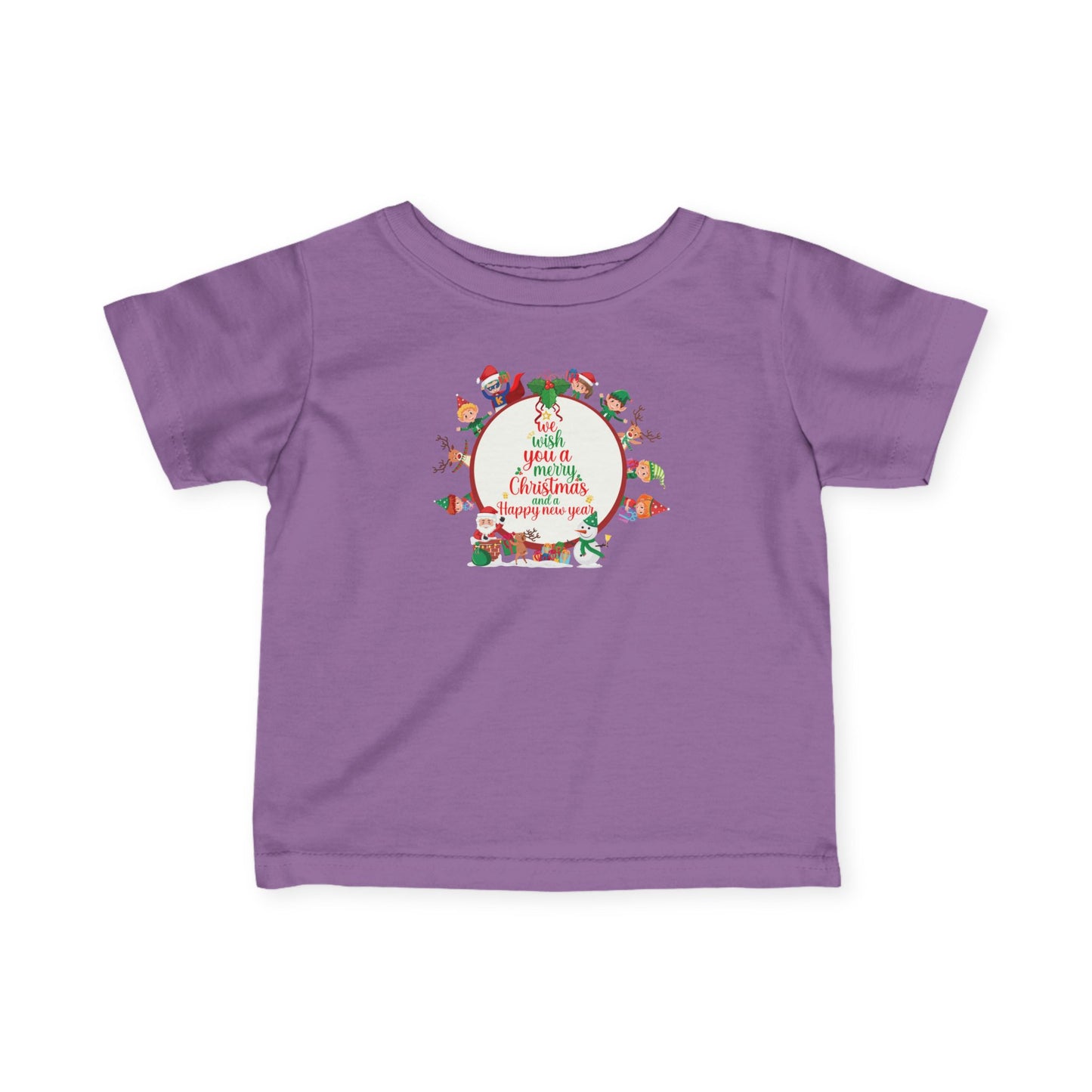 Infant Fine Jersey Tee - We wish you a merry christmas - [[{"value":"Wonderwear Kid"}]]