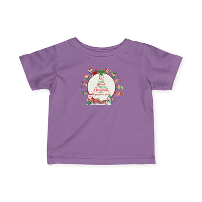 Infant Fine Jersey Tee - We wish you a merry christmas - [[{"value":"Wonderwear Kid"}]]