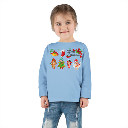 Toddler Long Sleeve Tee - Merry christmas from super kid - [[{"value":"Wonderwear Kid"}]]