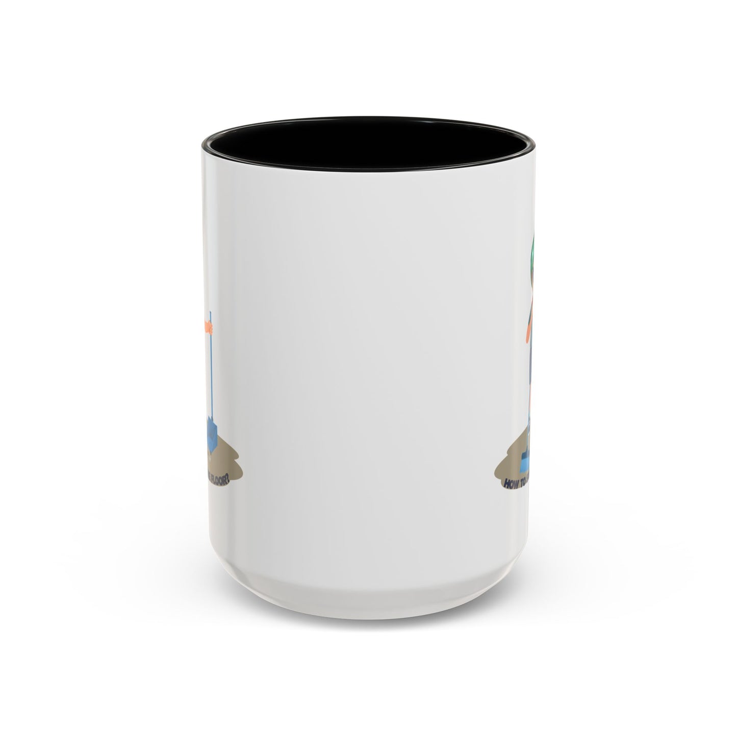 Accent Coffee Mug - Super kiddo sweeping floor