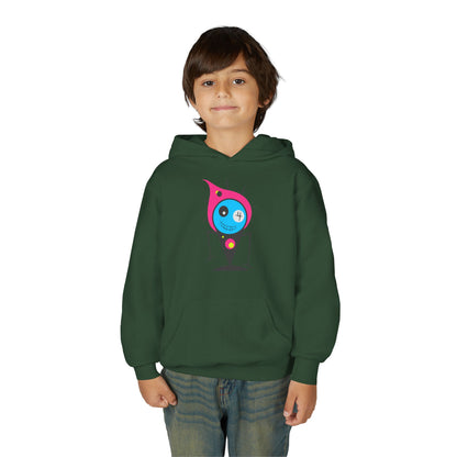 Youth Heavy Blend Hooded Sweatshirt -  Fire monster Printify