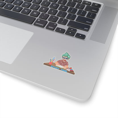 Kiss-Cut Stickers - Super kiddo studying - [[{"value":"Wonderwear Kid"}]]