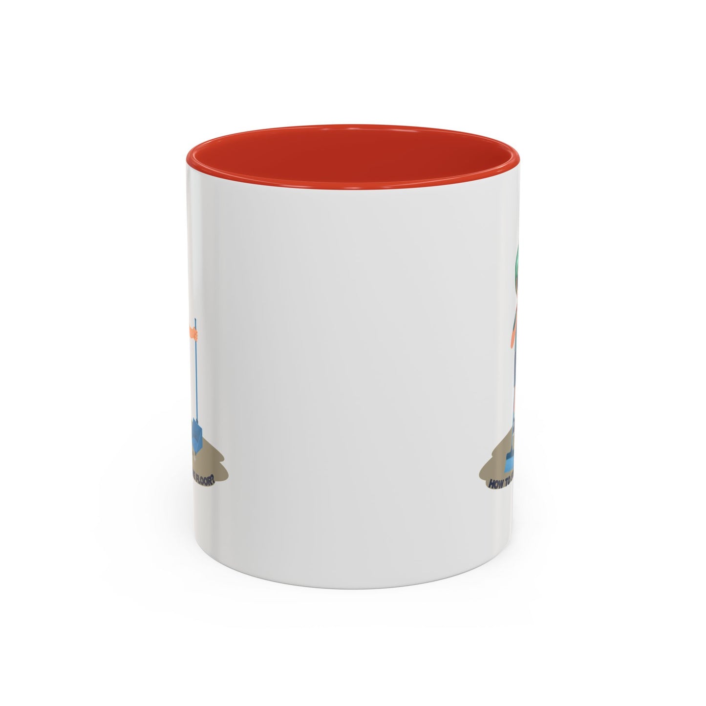 Accent Coffee Mug - Super kiddo sweeping floor