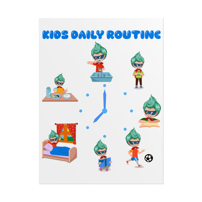 Rolled Posters - Super kiddo daily routine - [[{"value":"Wonderwear Kid"}]]