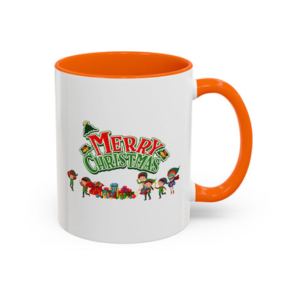 Accent Coffee Mug - Merry christmas from super friends - [[{"value":"Wonderwear Kid"}]]