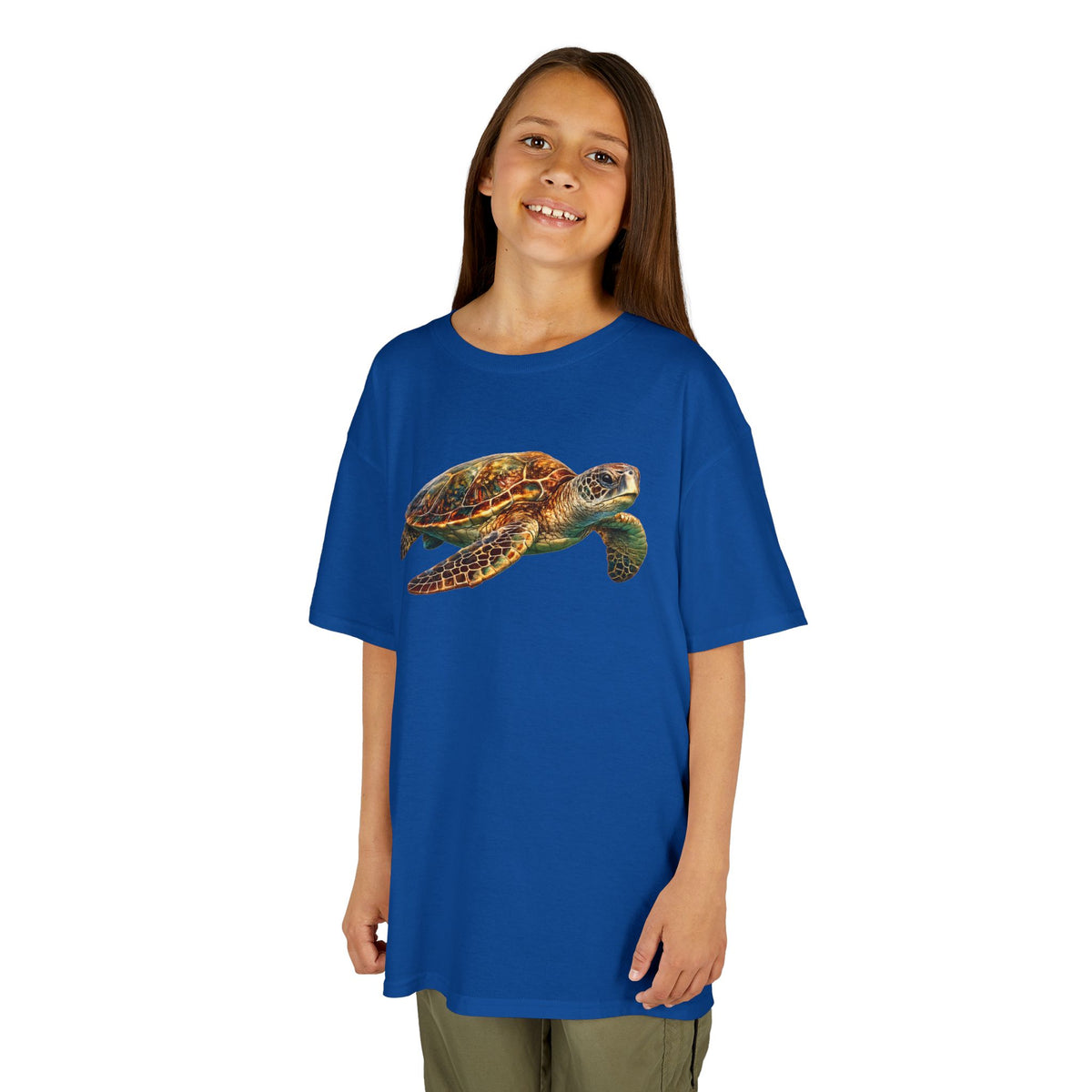 Kids Heavy Cotton™ Tee - sea turtle swimming