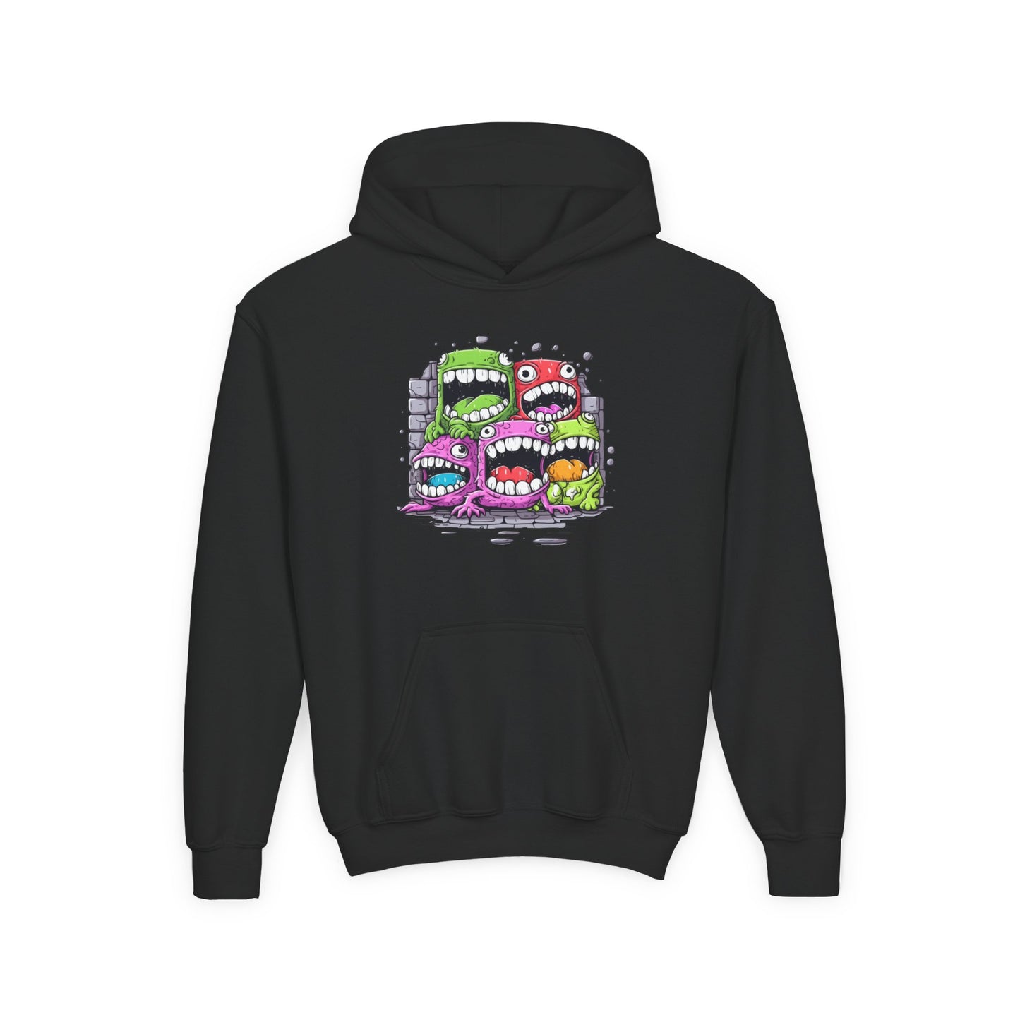 Youth Heavy Blend Hooded Sweatshirt - Cool monster character