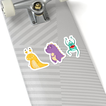 Kiss-Cut Vinyl Decals - Colorful monsters Printify