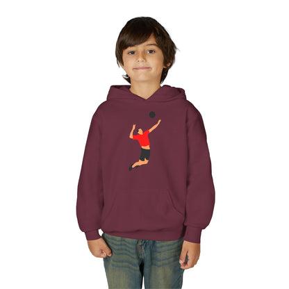 Youth Heavy Blend Hooded Sweatshirt - Volleyball Printify