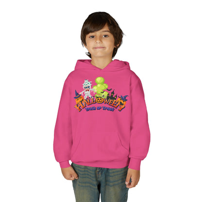 Youth Heavy Blend Hooded Sweatshirt - Trick or Treat - [[{"value":"Wonderwear Kid"}]]
