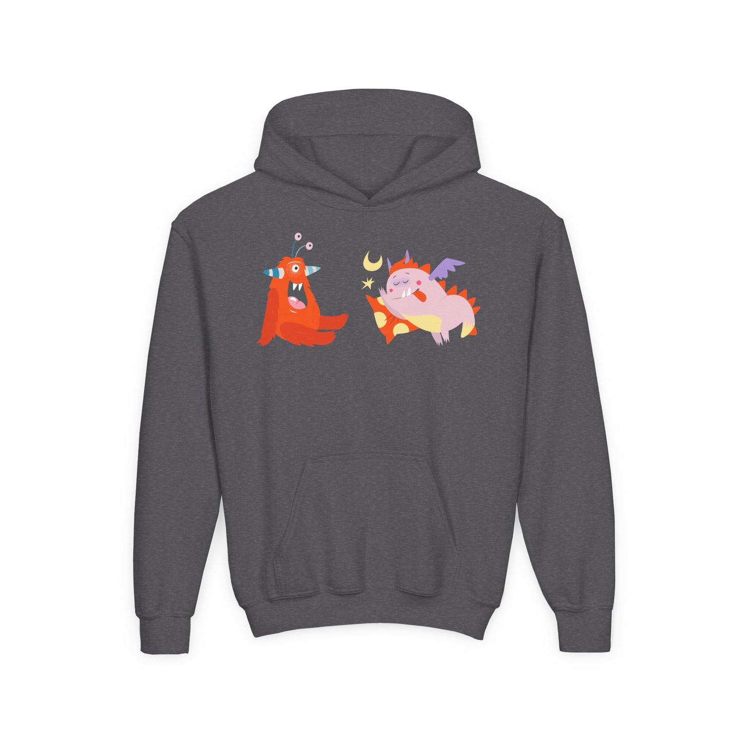 Youth Heavy Blend Hooded Sweatshirt -  Orange monsters