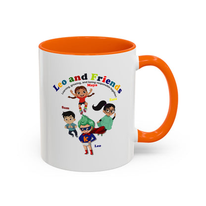 Accent Coffee Mug - Leo & Friends - Learning and growing - [[{"value":"Wonderwear Kid"}]]