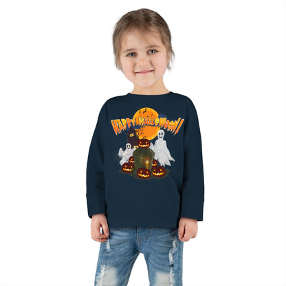 Toddler Long Sleeve Tee - Happy holloween - cemetery - [[{"value":"Wonderwear Kid"}]]