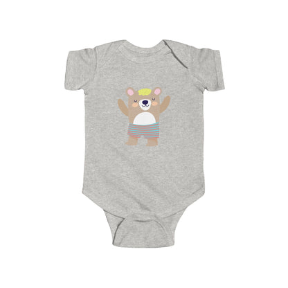 Adorable sleeping bear infant bodysuit Printify