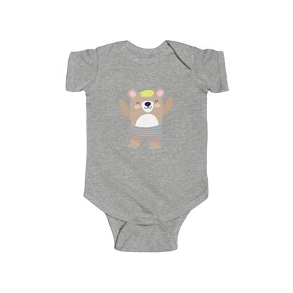 Adorable sleeping bear infant bodysuit Printify