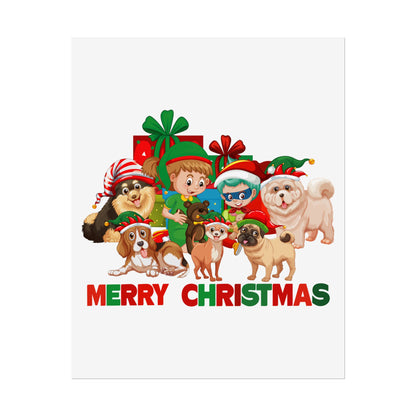 Rolled Posters - Christmas with super kiddo pet friends with text - [[{"value":"Wonderwear Kid"}]]