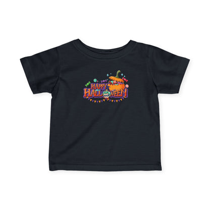 Infant Fine Jersey Tee - Happy halloween banner Printify