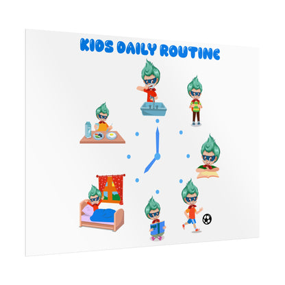 Rolled Posters - Super kiddo daily routine - [[{"value":"Wonderwear Kid"}]]