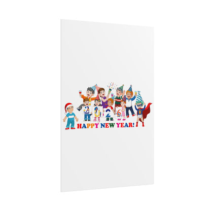 Rolled Posters - Happy new year from super kiddo - [[{"value":"Wonderwear Kid"}]]