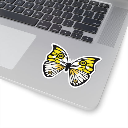 Kiss-Cut Stickers - Yellow Butterfly Printify