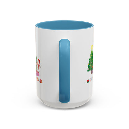 Accent Coffee Mug - Super kiddo preparing gifts - [[{"value":"Wonderwear Kid"}]]