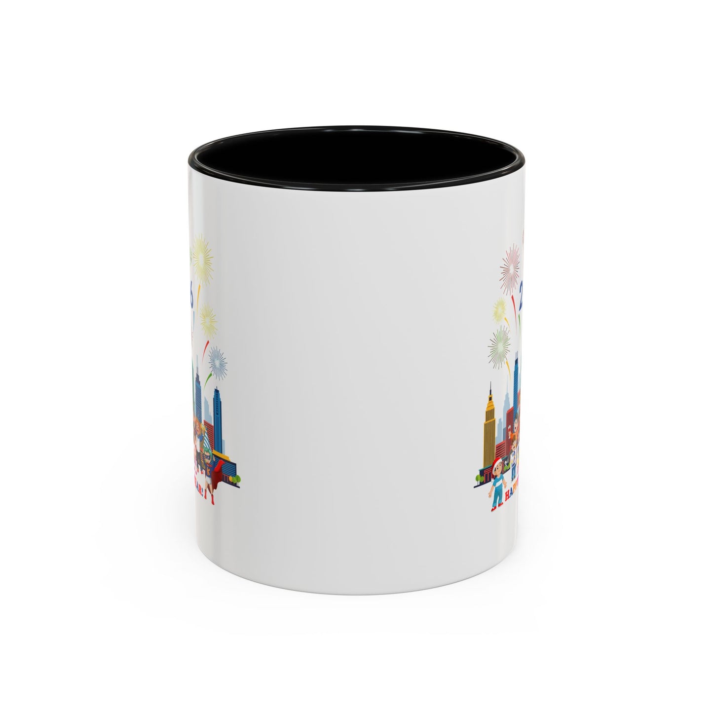 Accent Coffee Mug - Happy new year with fireworks