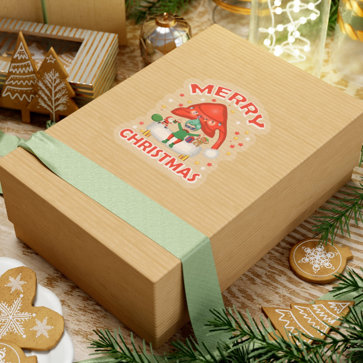 Kiss-Cut Stickers - Merry christmas - [[{"value":"Wonderwear Kid"}]]