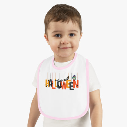 Baby Bib - Holloween hanging letters Printify