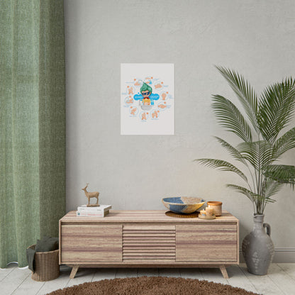 Rolled Posters - Super kiddo hand washing steps - [[{"value":"Wonderwear Kid"}]]