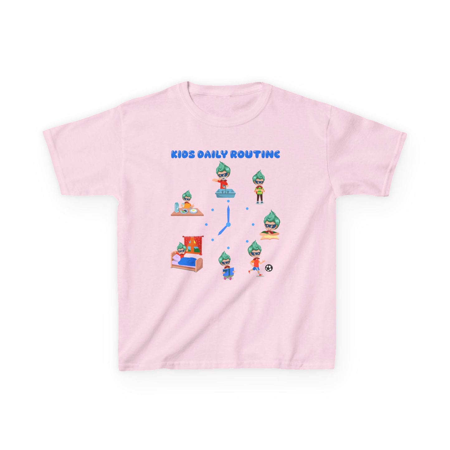 Kids Heavy Cotton™ Tee - Super kiddo daily routine - [[{"value":"Wonderwear Kid"}]]