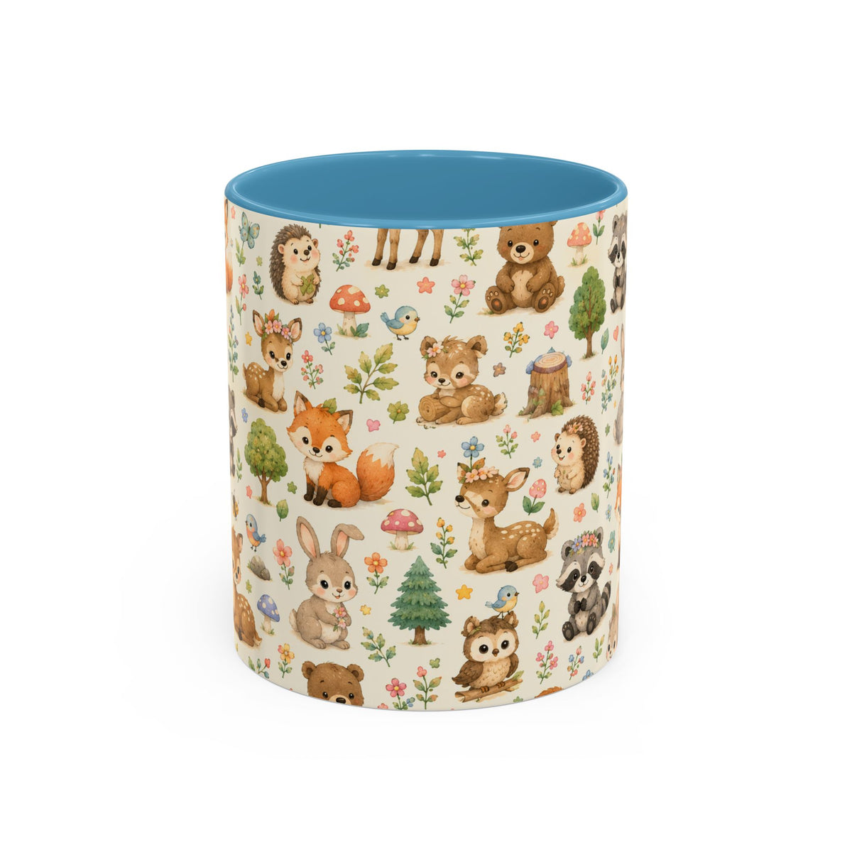 Accent Coffee Mug  (11/15 oz) - Whimsical Woodland Friends