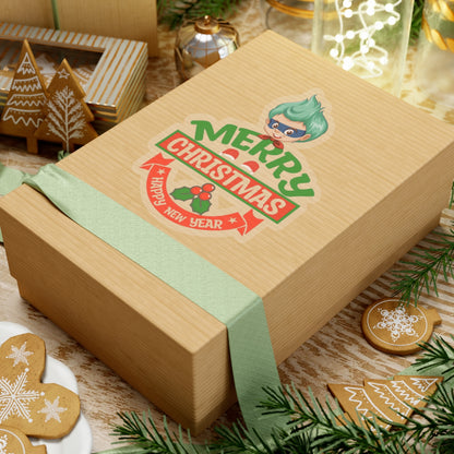 Kiss-Cut Stickers - Merry chridtmas from super kiddo - [[{"value":"Wonderwear Kid"}]]