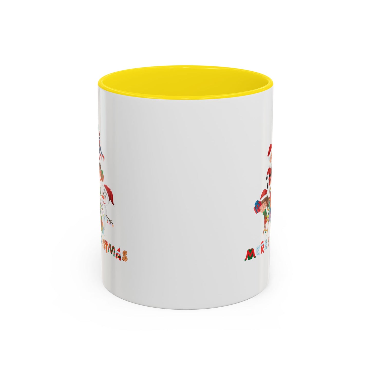 Accent Coffee Mug - Super kiddo making christmas tree with text