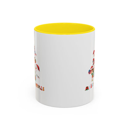 Accent Coffee Mug - Super kiddo making christmas tree with text - [[{"value":"Wonderwear Kid"}]]