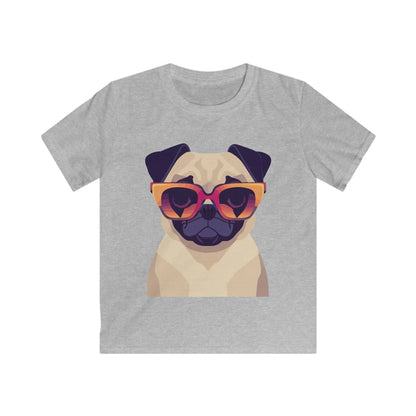 Kids Pug with Sunglasses Tee Printify