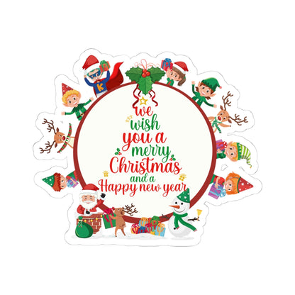 Kiss-Cut Stickers - We wish you a merry christmas - [[{"value":"Wonderwear Kid"}]]