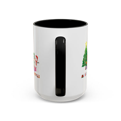 Accent Coffee Mug - Super kiddo preparing gifts - [[{"value":"Wonderwear Kid"}]]