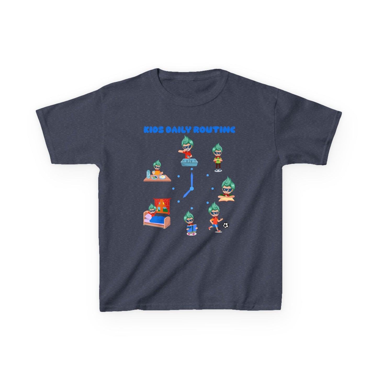 Kids Heavy Cotton™ Tee - Super kiddo daily routine - [[{"value":"Wonderwear Kid"}]]