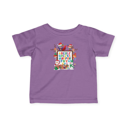 Infant Fine Jersey Tee - Christmas alphabet with super kiddo - [[{"value":"Wonderwear Kid"}]]