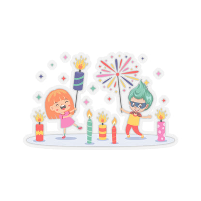 Kiss-Cut Stickers - Super kiddo lighting fireworks - [[{"value":"Wonderwear Kid"}]]