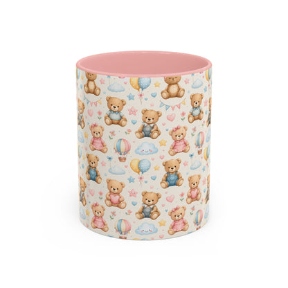 Accent Coffee Mug  (11/15 oz) - Pastel Teddy Bear Nursery