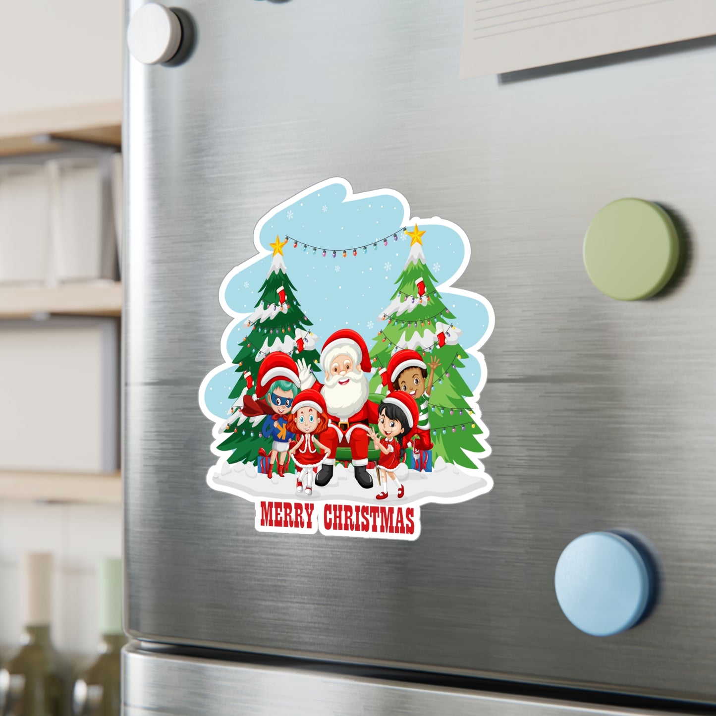 Christmas Kiss-Cut Vinyl Decals – Super kiddo with santa claus Merry christmas - [[{"value":"Wonderwear Kid"}]]