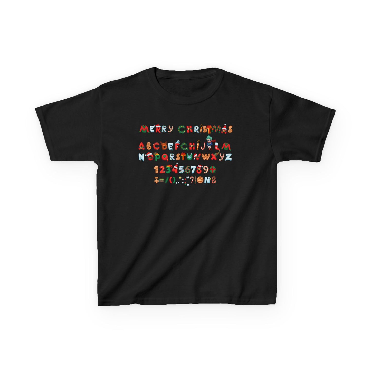 Kids Heavy Cotton™ Tee - Christmas alphabet - [[{"value":"Wonderwear Kid"}]]