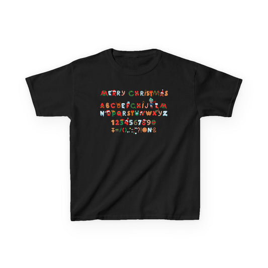 Kids Heavy Cotton™ Tee - Christmas alphabet - [[{"value":"Wonderwear Kid"}]]