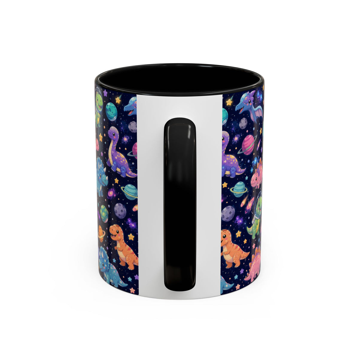 Accent Coffee Mug  (11/15 oz) - Cosmic dinosaurs