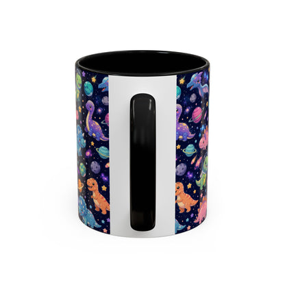Accent Coffee Mug  (11/15 oz) - Cosmic dinosaurs