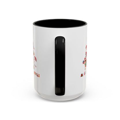 Accent Coffee Mug - Super kiddo making christmas tree with text - [[{"value":"Wonderwear Kid"}]]