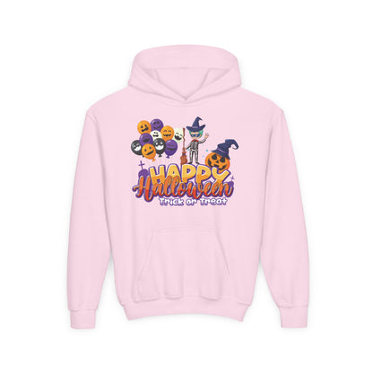 Youth Heavy Blend Hooded Sweatshirt - Happy halloween trick or treat - [[{"value":"Wonderwear Kid"}]]