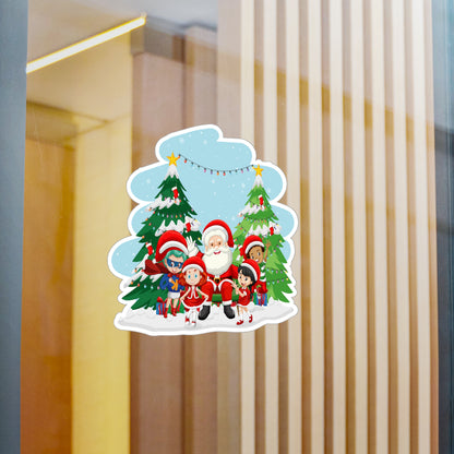 Christmas Kiss-Cut Vinyl Decals – Super kiddo with santa claus - [[{"value":"Wonderwear Kid"}]]